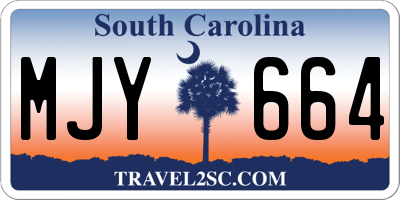 SC license plate MJY664
