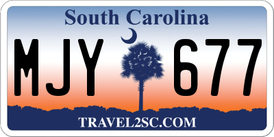 SC license plate MJY677