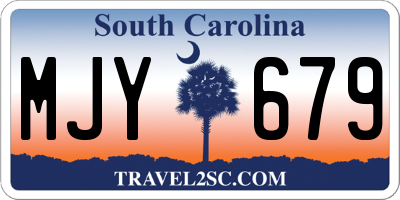 SC license plate MJY679