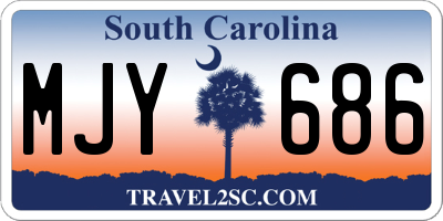 SC license plate MJY686