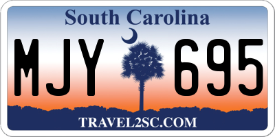 SC license plate MJY695