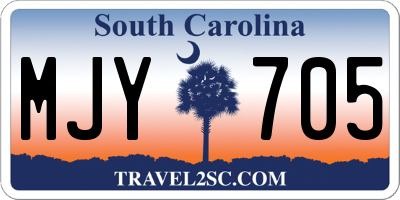SC license plate MJY705