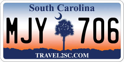 SC license plate MJY706