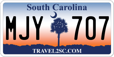 SC license plate MJY707