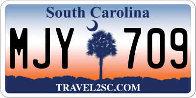 SC license plate MJY709