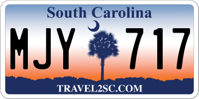 SC license plate MJY717