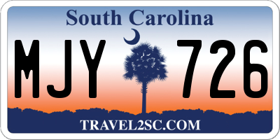 SC license plate MJY726