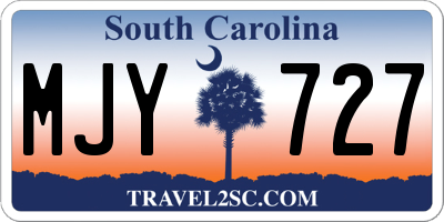 SC license plate MJY727