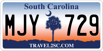 SC license plate MJY729