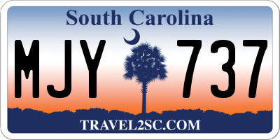 SC license plate MJY737
