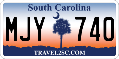 SC license plate MJY740