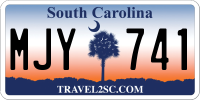 SC license plate MJY741