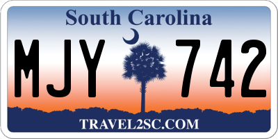 SC license plate MJY742