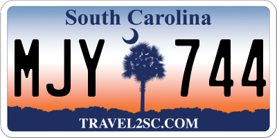SC license plate MJY744
