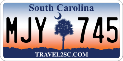SC license plate MJY745