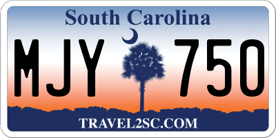 SC license plate MJY750