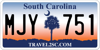SC license plate MJY751