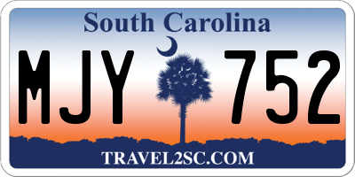 SC license plate MJY752