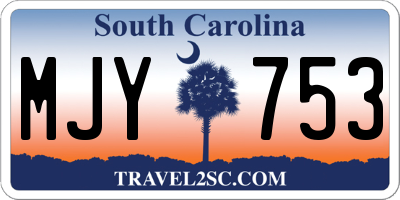 SC license plate MJY753