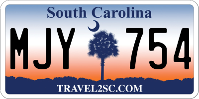 SC license plate MJY754