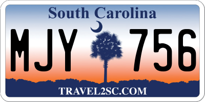SC license plate MJY756