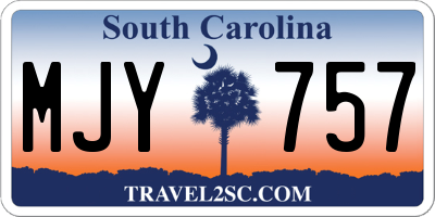 SC license plate MJY757