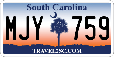 SC license plate MJY759