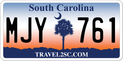 SC license plate MJY761