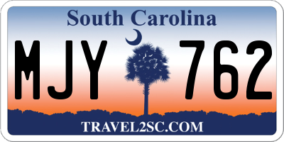 SC license plate MJY762
