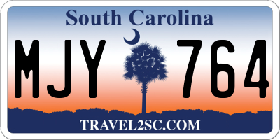 SC license plate MJY764