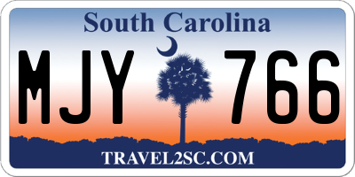 SC license plate MJY766