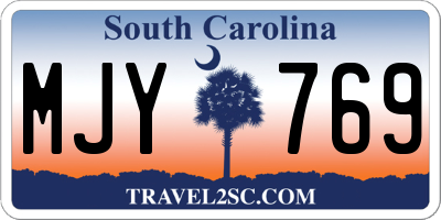 SC license plate MJY769