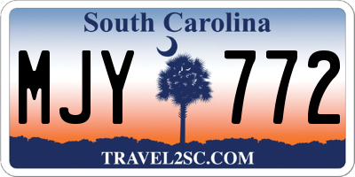 SC license plate MJY772