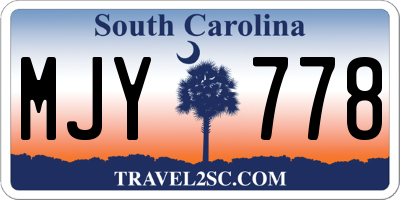 SC license plate MJY778