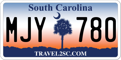 SC license plate MJY780