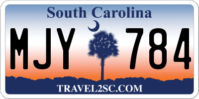 SC license plate MJY784