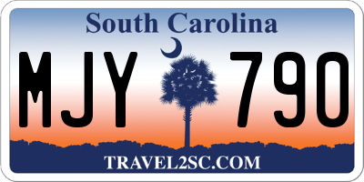 SC license plate MJY790