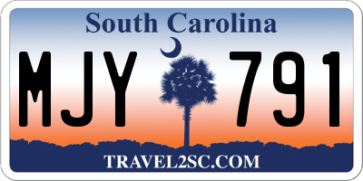 SC license plate MJY791