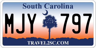 SC license plate MJY797