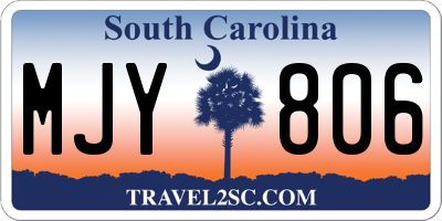 SC license plate MJY806