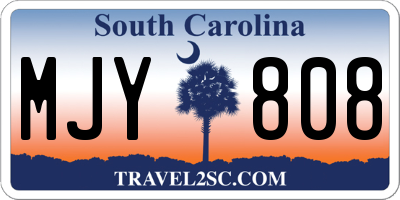 SC license plate MJY808