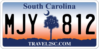 SC license plate MJY812