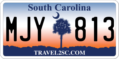 SC license plate MJY813