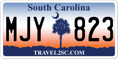 SC license plate MJY823