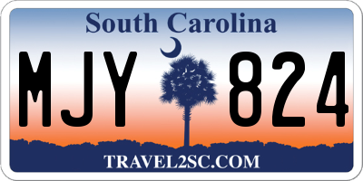 SC license plate MJY824