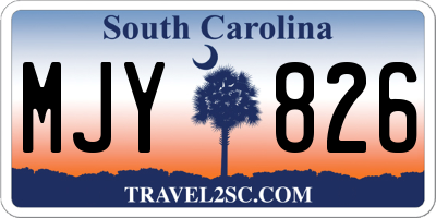 SC license plate MJY826