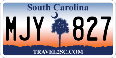 SC license plate MJY827