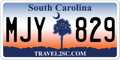 SC license plate MJY829