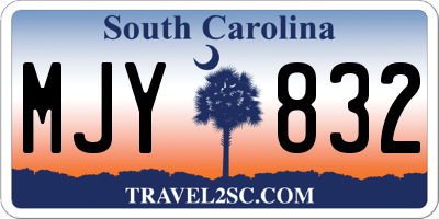 SC license plate MJY832