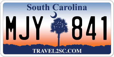 SC license plate MJY841